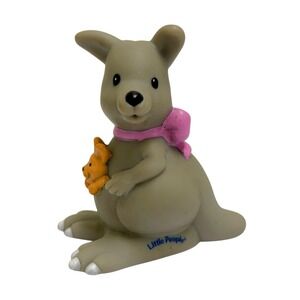 Vintage 2001 Fisher Price Little People Kangaroo & Baby Joey Zoo Animal